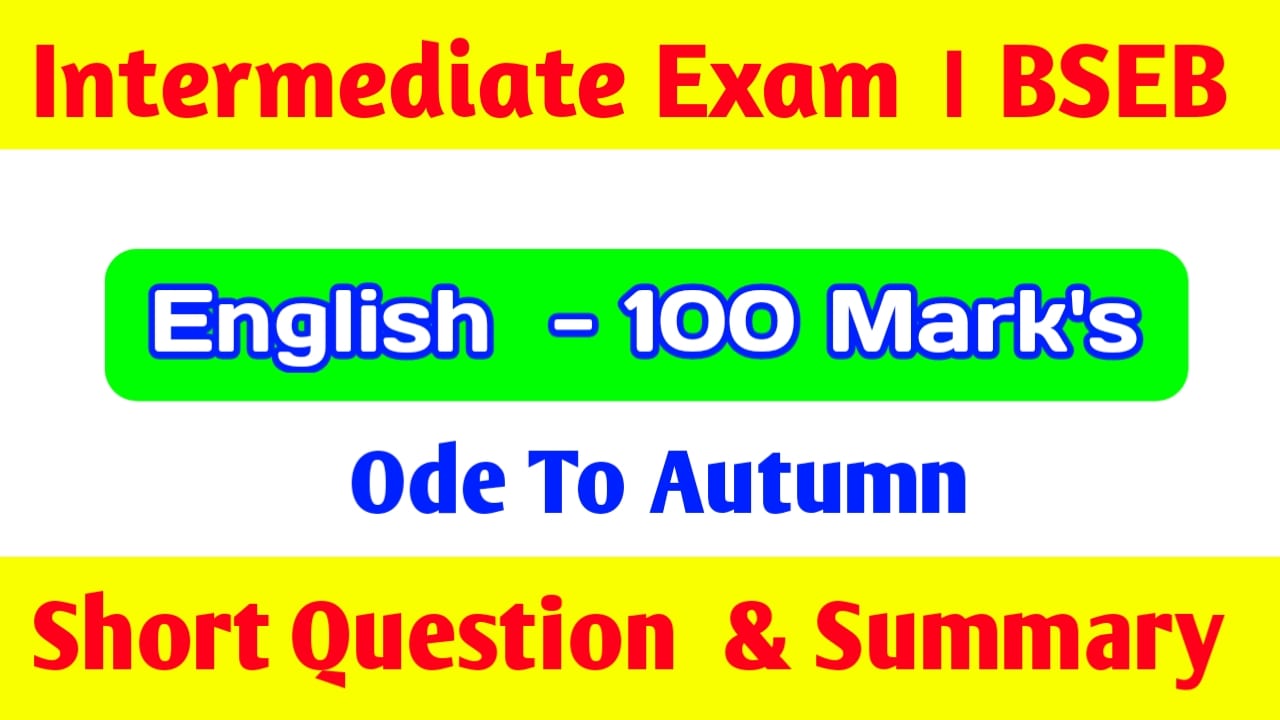 Intermediate Exam 2021 English 100 Marks Question
