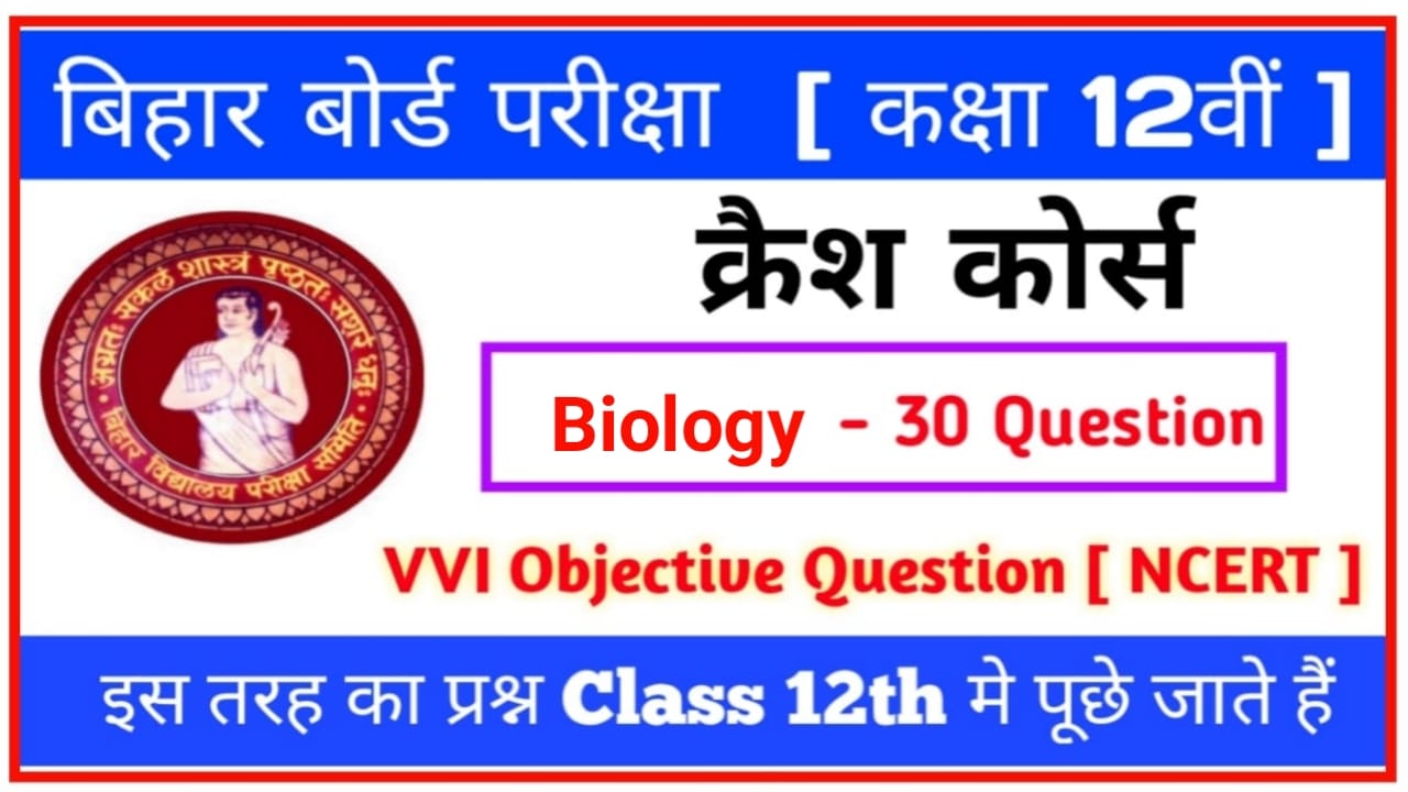Biology Objective Question BSEB Inter Exam 2023